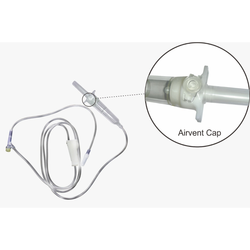 NOUSMED® INFUSION SET AIRVENT TIPE Y LUER SLIP (A 103)